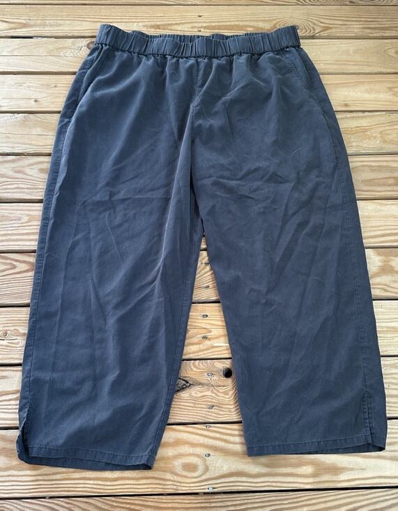 Eileen Fisher Pants - Eileen Fisher Women’s Pull on Tencel Wide Leg Crop pants size L Black L4